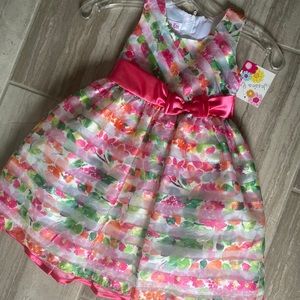Pink floral dress